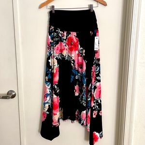 Apt 9 XL Pull On Floral Midi Skirt NWT